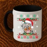 Rottweiler Christmas Santa Ugly Sweater Dog Lover Xmas Pjs Great Gift Coffee Mug thumb 2