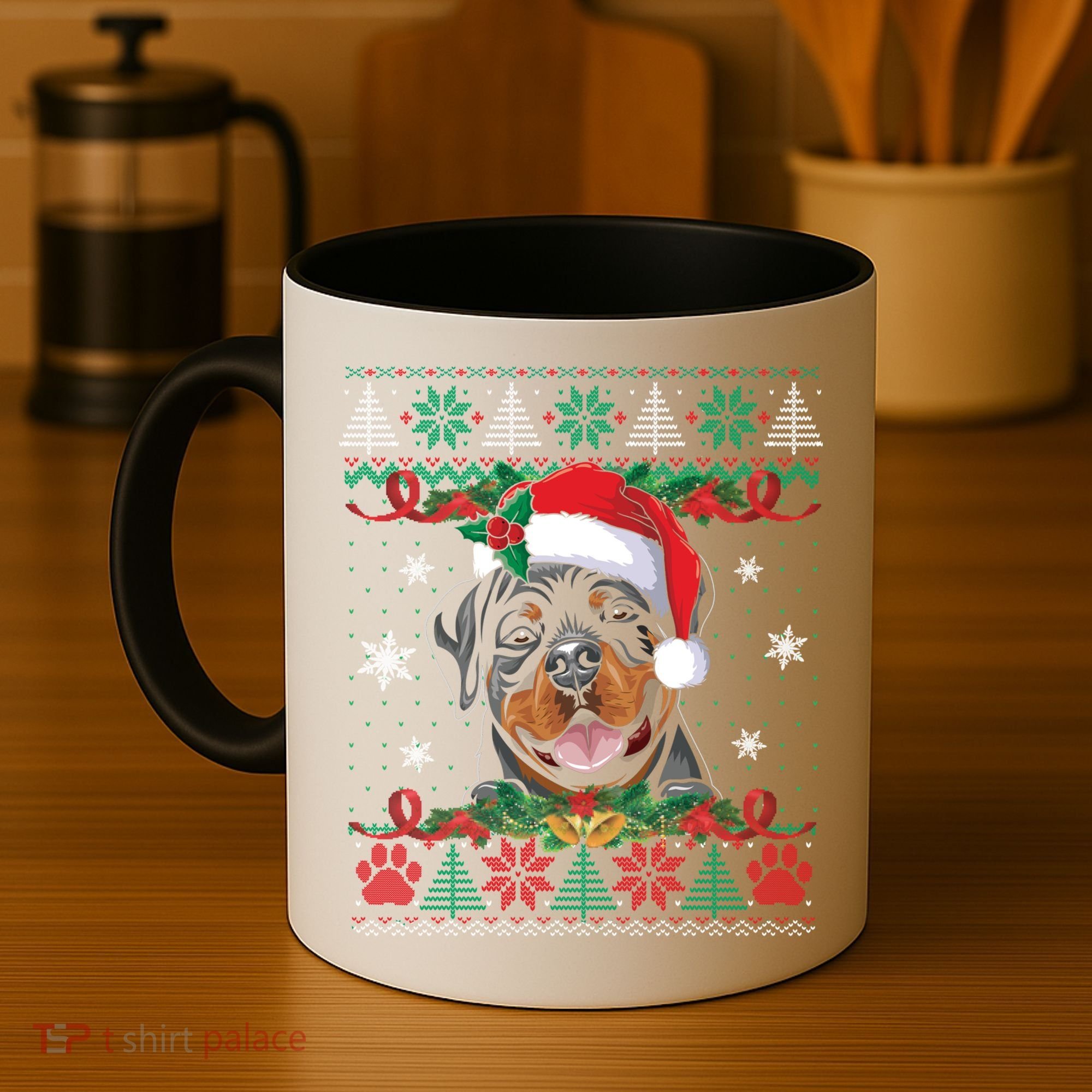 Rottweiler Christmas Santa Ugly Sweater Dog Lover Xmas Pjs Great Gift Coffee Mug