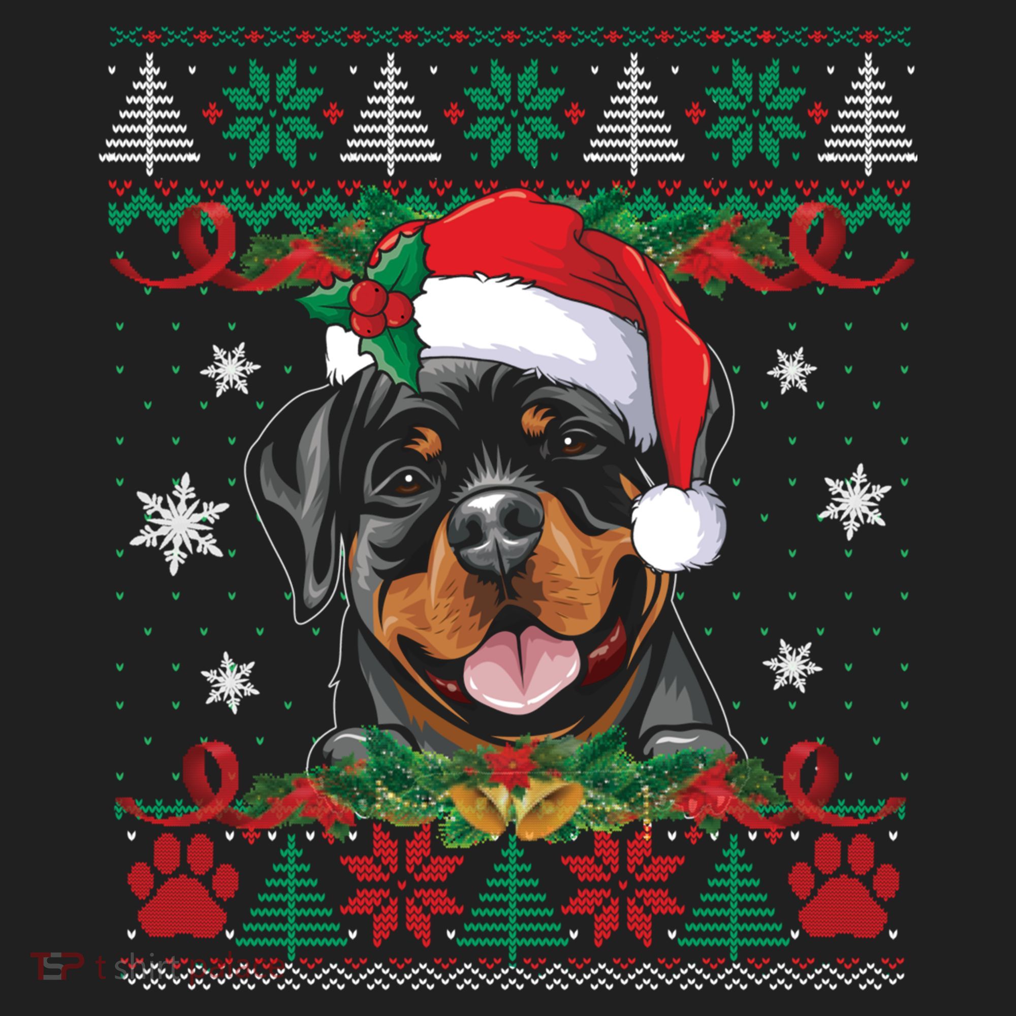 Rottweiler Christmas Santa Ugly Sweater Dog Lover Xmas Pjs Great Gift Beanie