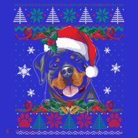 Rottweiler Christmas Santa Ugly Sweater Dog Lover Xmas Pjs Great Gift Apron thumb 3