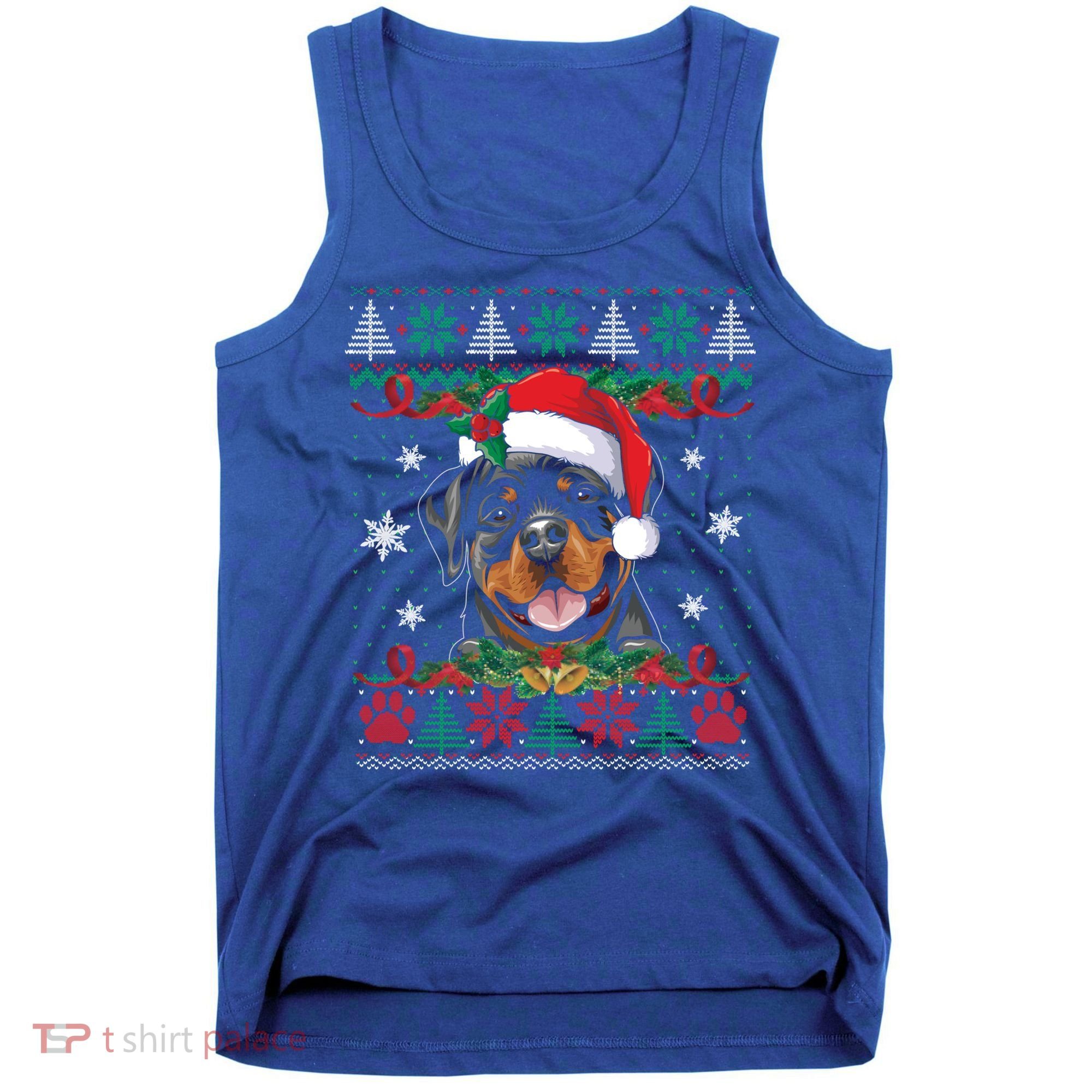 Rottweiler Christmas Santa Ugly Sweater Dog Lover Xmas Pjs Great Gift Tank Top