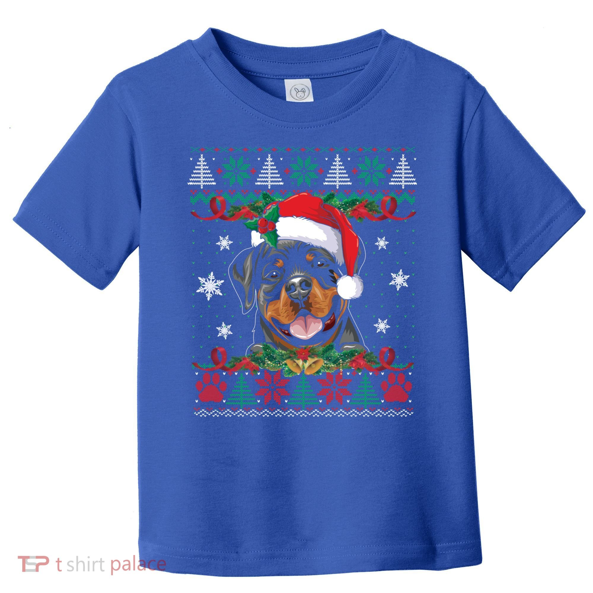 Rottweiler Christmas Santa Ugly Sweater Dog Lover Xmas Pjs Great Gift Toddler T-Shirt