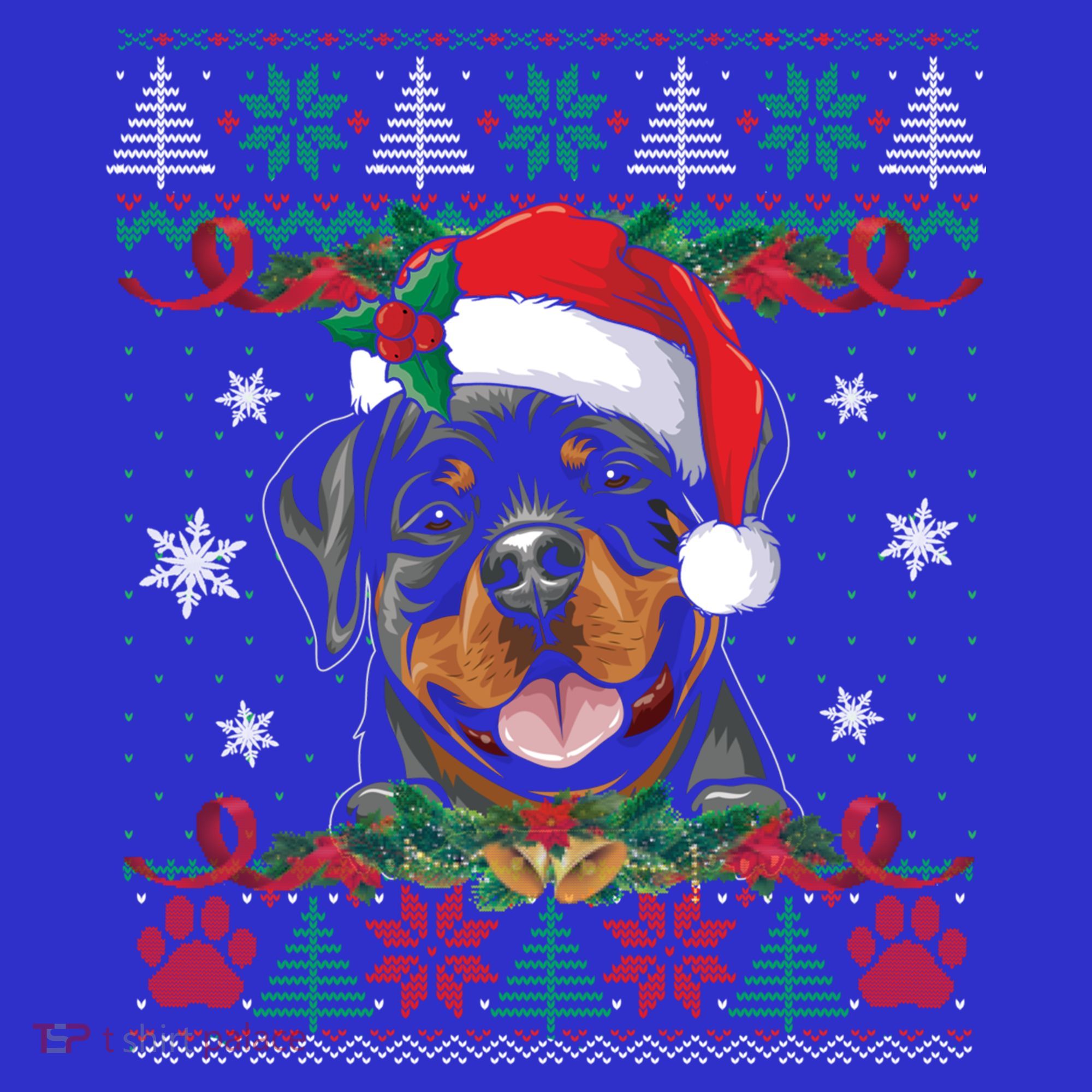 Rottweiler Christmas Santa Ugly Sweater Dog Lover Xmas Pjs Great Gift Tote Bag