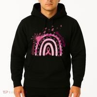 Rainbow Cancer Survivor Breast Cancer Pink Ribbon Hoodie thumb 2