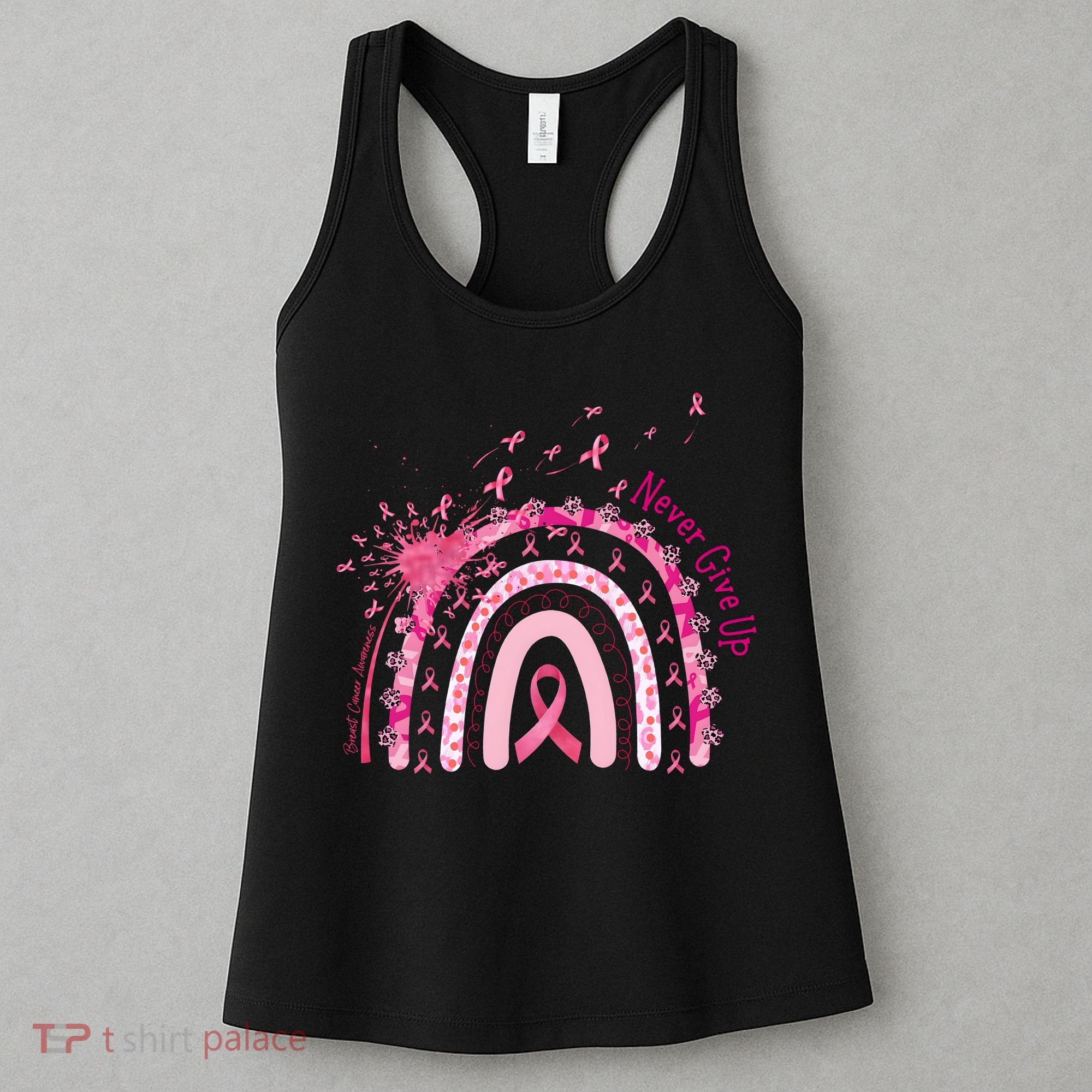 Rainbow Cancer Survivor Breast Cancer Pink Ribbon Women's Tank Top