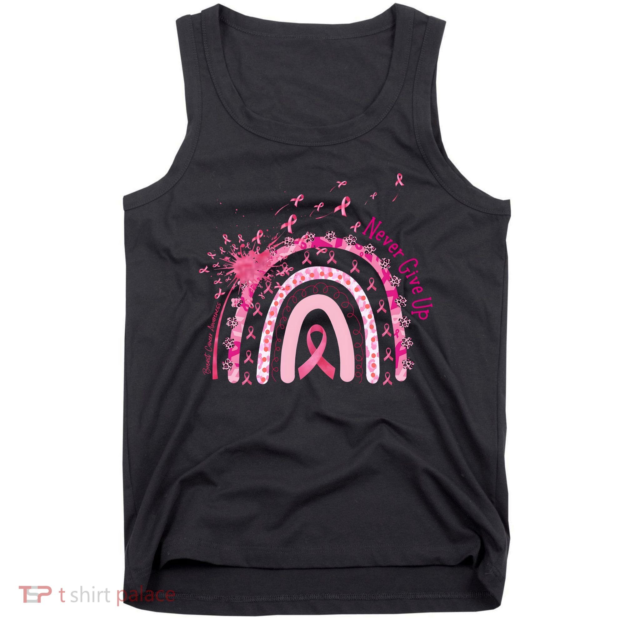 Rainbow Cancer Survivor Breast Cancer Pink Ribbon Tank Top