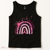 Rainbow Cancer Survivor Breast Cancer Pink Ribbon Tank Top thumb 2
