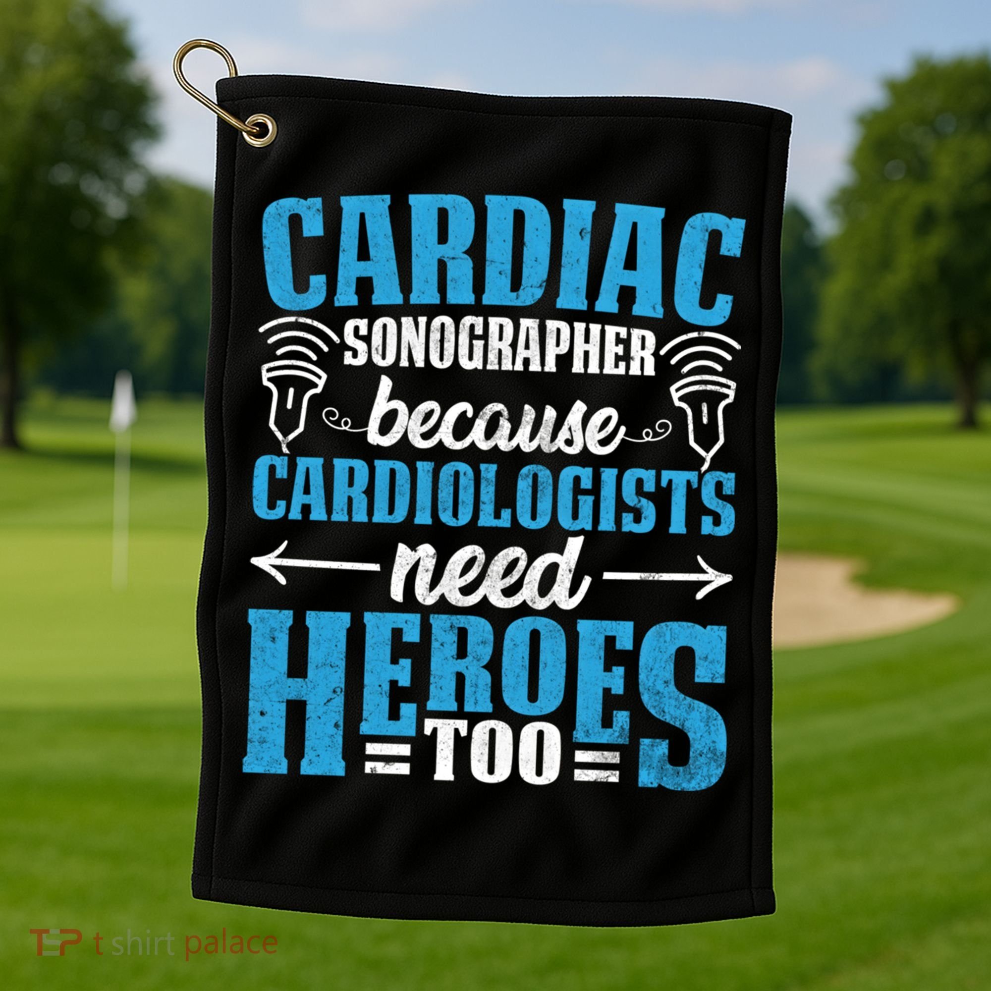 Rdcs Cardiac Sonographer Ultrasound Tech Technician Novelty Gift Golf Towel
