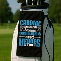 Rdcs Cardiac Sonographer Ultrasound Tech Technician Novelty Gift Golf Towel thumb 2