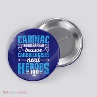 Rdcs Cardiac Sonographer Ultrasound Tech Technician Novelty Gift Button thumb 0