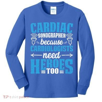 Rdcs Cardiac Sonographer Ultrasound Tech Technician Novelty Gift Kids Long Sleeve Shirt