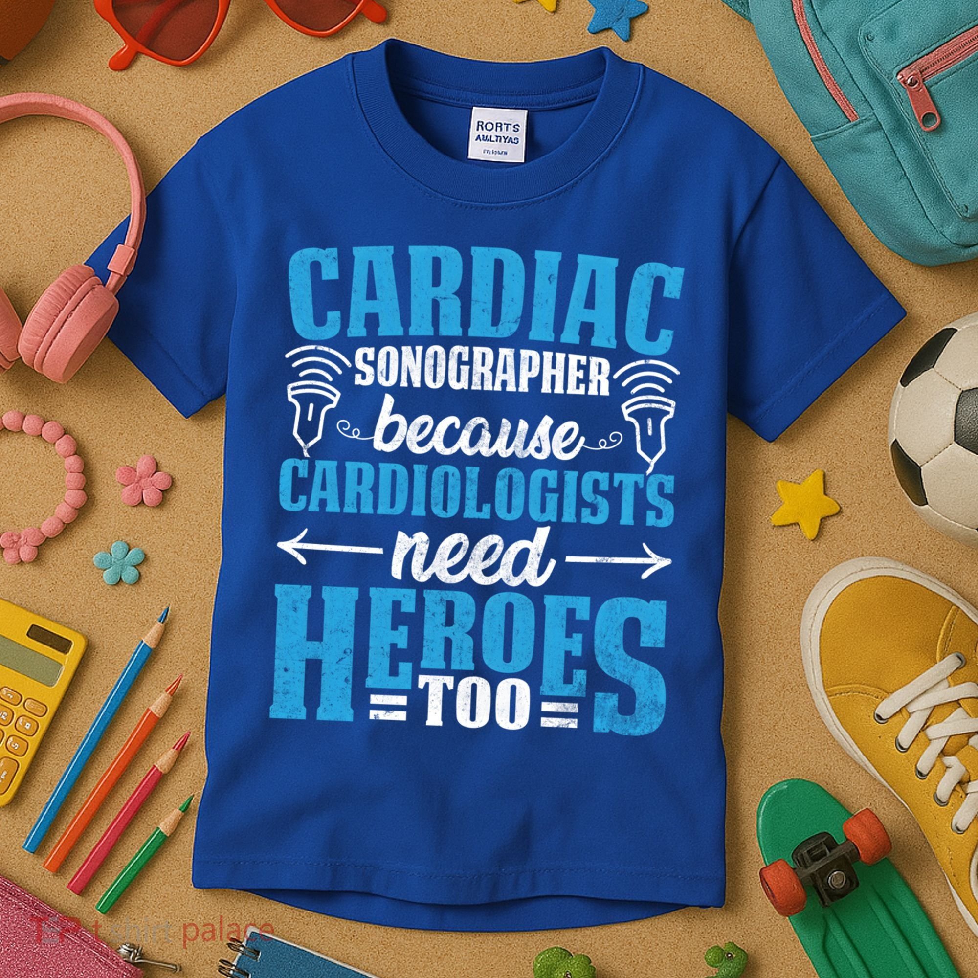 Rdcs Cardiac Sonographer Ultrasound Tech Technician Novelty Gift Kids T-Shirt