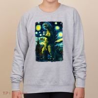 Retro Classic Starry Night Legendary Japanese Kaiju Women's Sweatshirt thumb 0