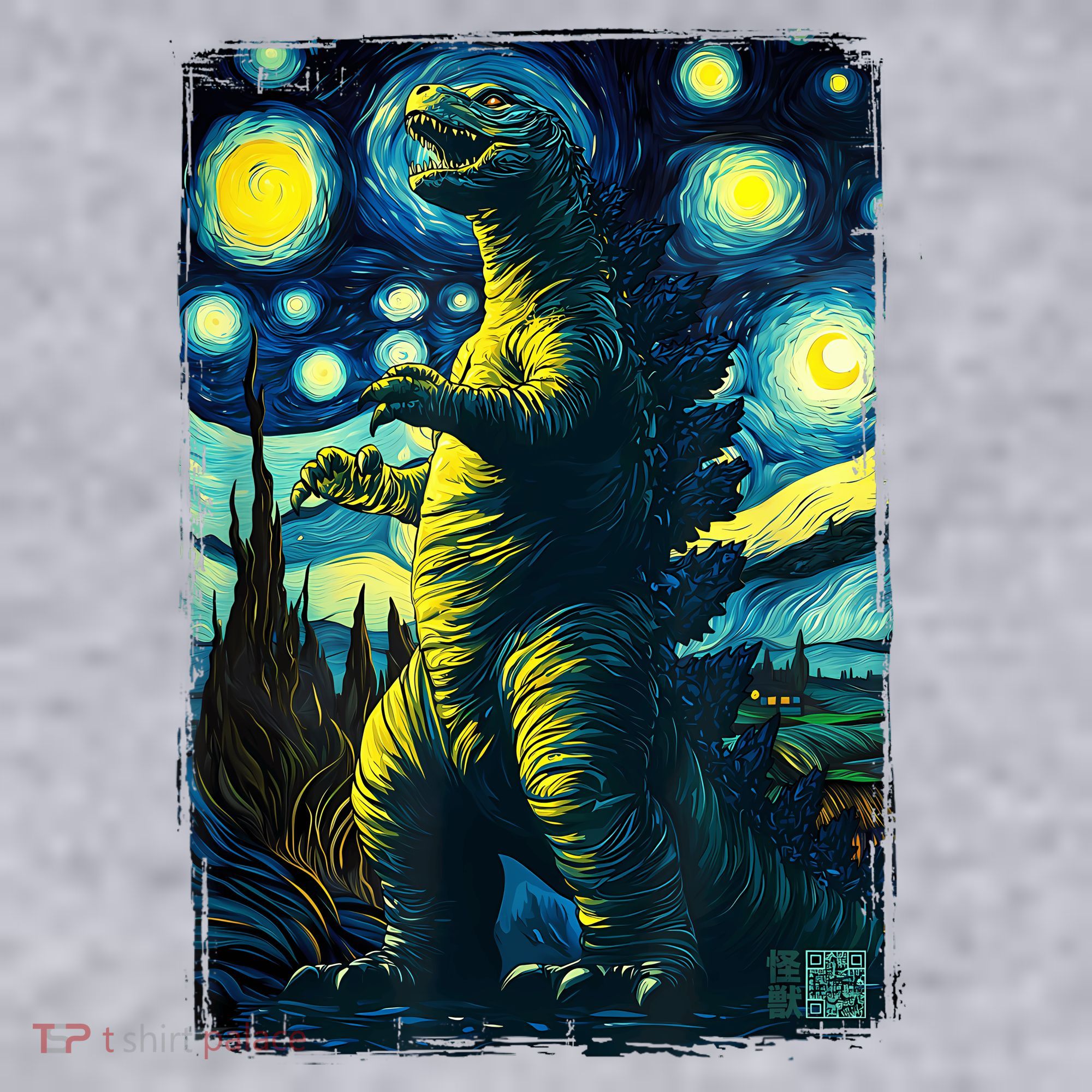 Retro Classic Starry Night Legendary Japanese Kaiju Women's Sweatshirt