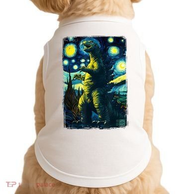 Retro Classic Starry Night Legendary Japanese Kaiju Doggie Tank