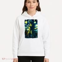 Retro Classic Starry Night Legendary Japanese Kaiju Hoodie thumb 5