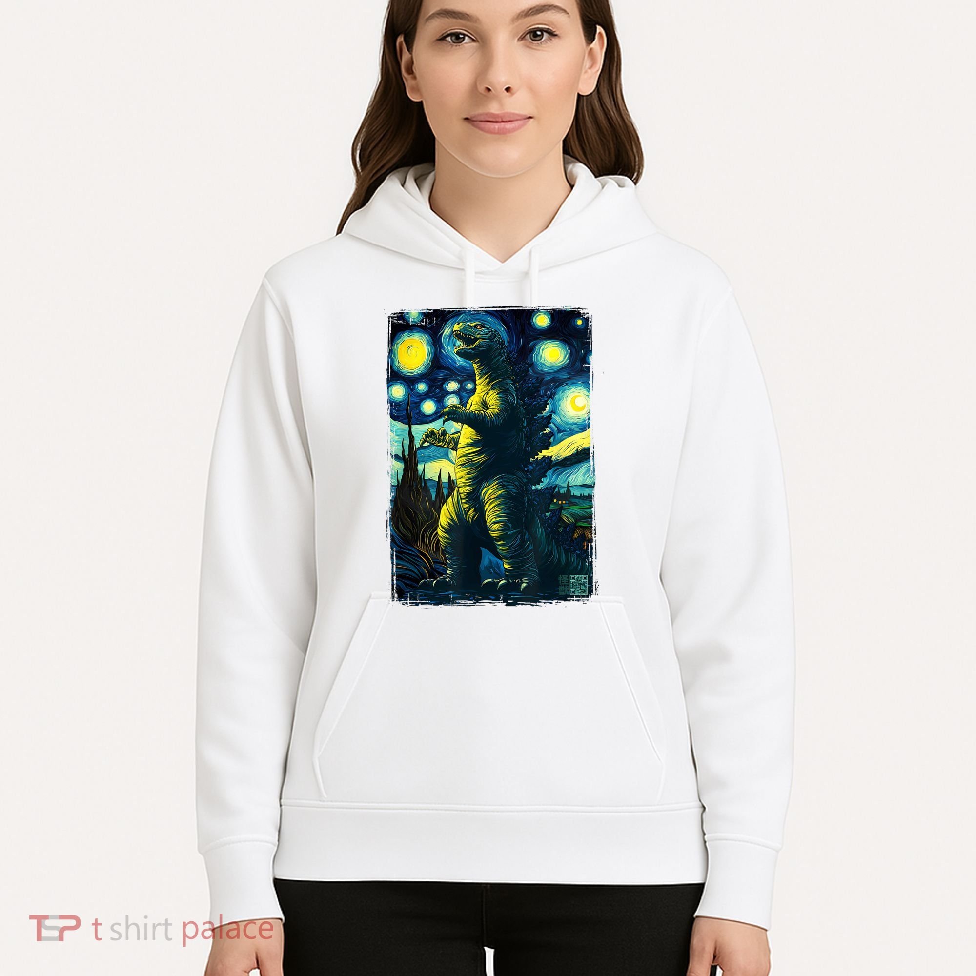 Retro Classic Starry Night Legendary Japanese Kaiju Hoodie