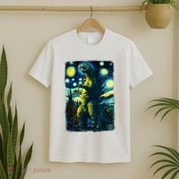Retro Classic Starry Night Legendary Japanese Kaiju T-Shirt thumb 2