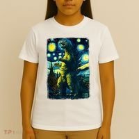 Retro Classic Starry Night Legendary Japanese Kaiju T-Shirt thumb 4