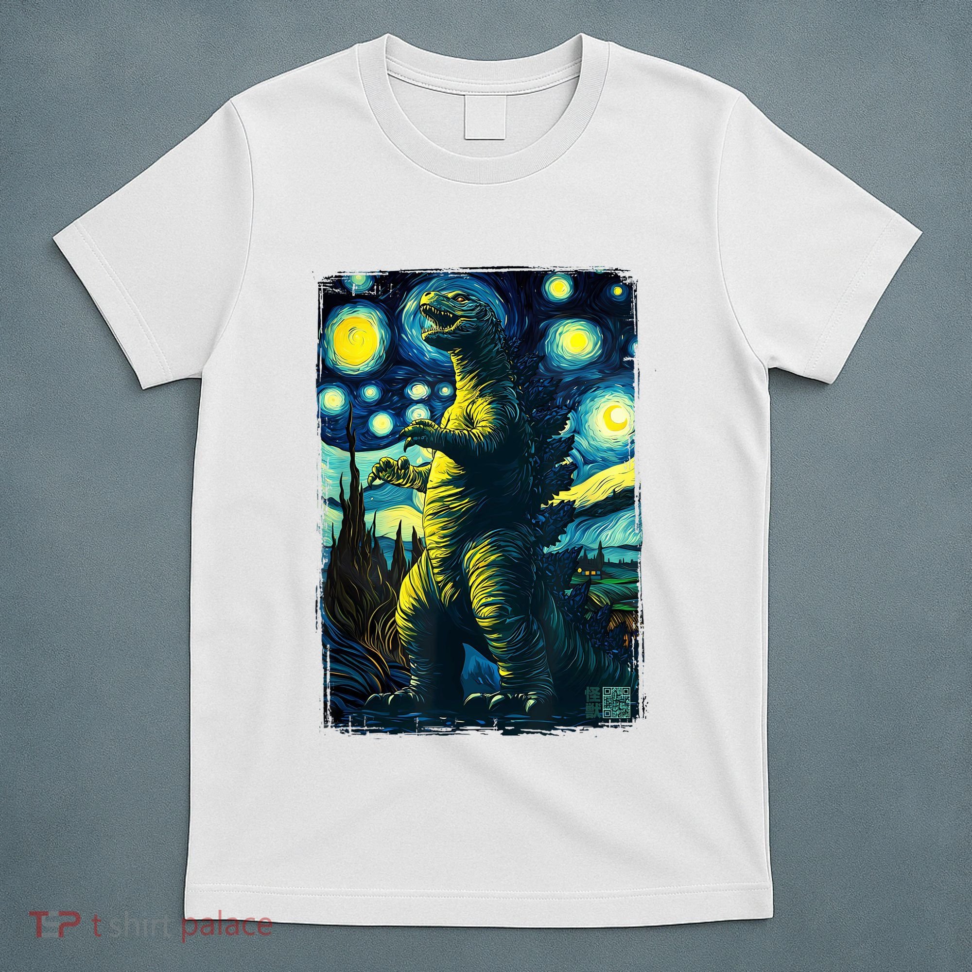 Retro Classic Starry Night Legendary Japanese Kaiju T-Shirt