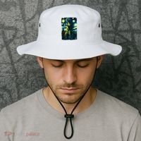 Retro Classic Starry Night Legendary Japanese Kaiju Bucket Hat thumb 2