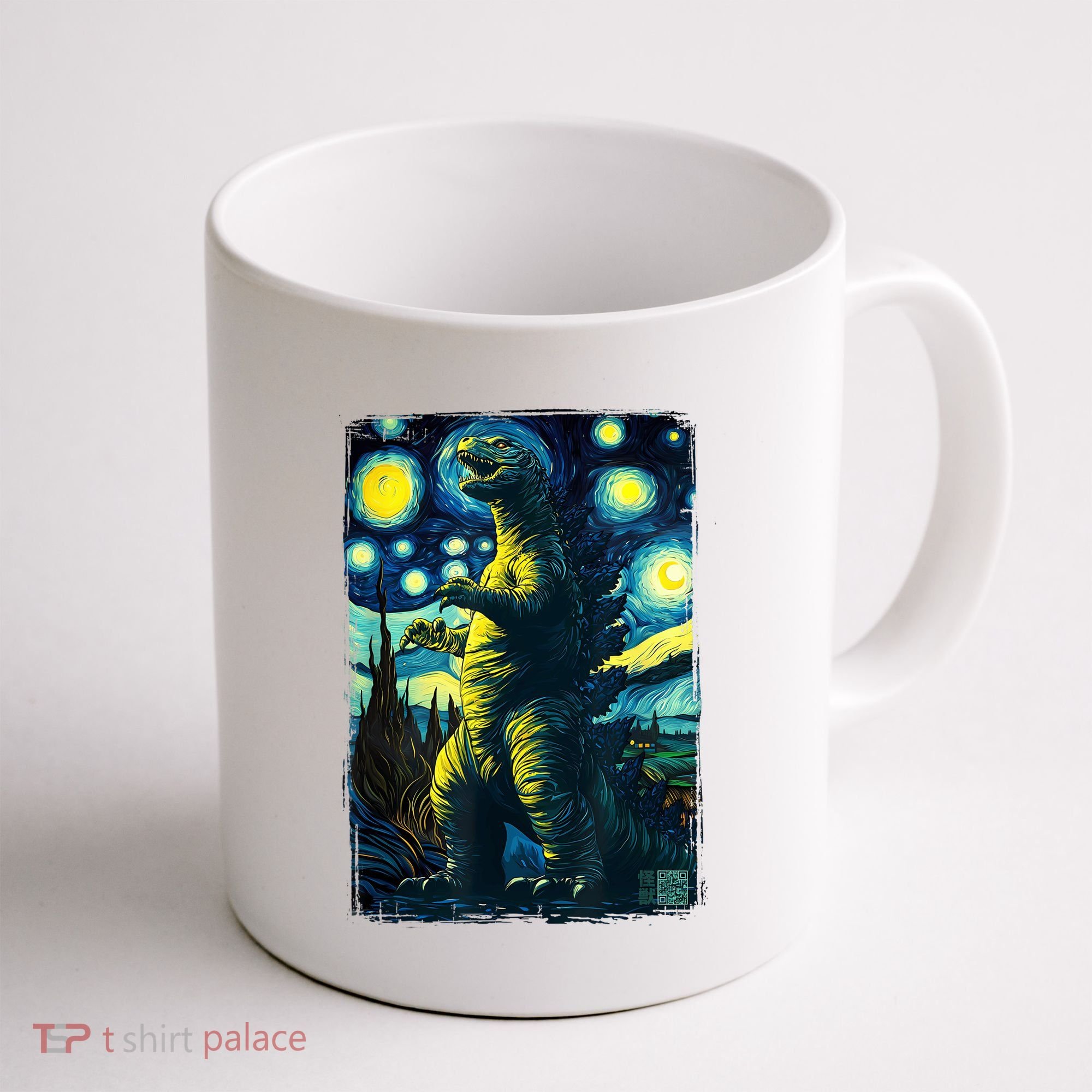 Retro Classic Starry Night Legendary Japanese Kaiju Coffee Mug