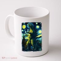Retro Classic Starry Night Legendary Japanese Kaiju Coffee Mug thumb 0