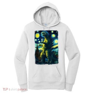Retro Classic Starry Night Legendary Japanese Kaiju Women's Hoodie