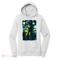 Retro Classic Starry Night Legendary Japanese Kaiju Women's Hoodie thumb 0