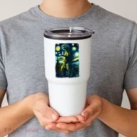 Retro Classic Starry Night Legendary Japanese Kaiju Tumbler thumb 2