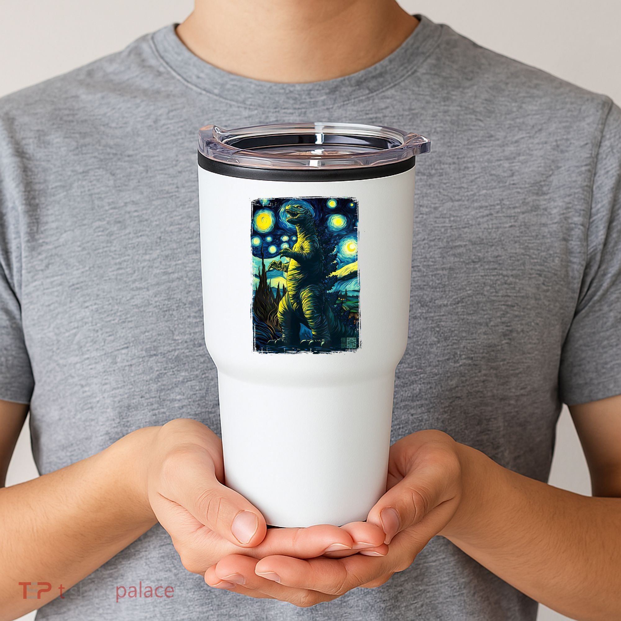 Retro Classic Starry Night Legendary Japanese Kaiju Tumbler