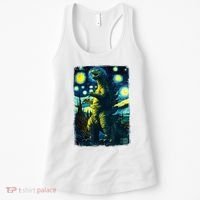 Retro Classic Starry Night Legendary Japanese Kaiju Women's Tank Top thumb 0