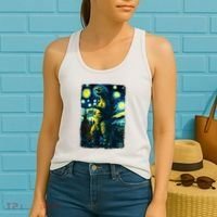 Retro Classic Starry Night Legendary Japanese Kaiju Women's Tank Top thumb 2