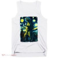 Retro Classic Starry Night Legendary Japanese Kaiju Tank Top thumb 0