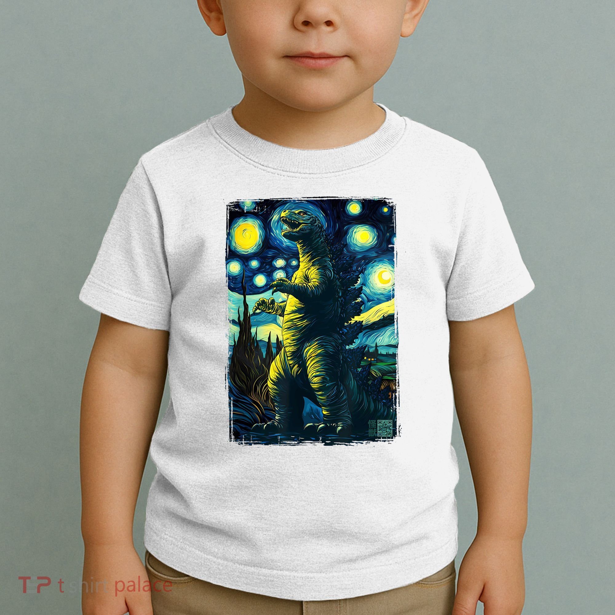 Retro Classic Starry Night Legendary Japanese Kaiju Toddler T-Shirt