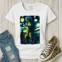 Retro Classic Starry Night Legendary Japanese Kaiju Women's T-Shirt thumb 3
