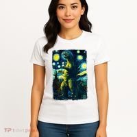 Retro Classic Starry Night Legendary Japanese Kaiju Women's T-Shirt thumb 4