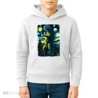 Retro Classic Starry Night Legendary Japanese Kaiju Kids Hoodie thumb 4