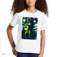 Retro Classic Starry Night Legendary Japanese Kaiju Kids T-Shirt thumb 2