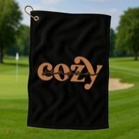 Retro Cozy Season Golf Towel thumb 1
