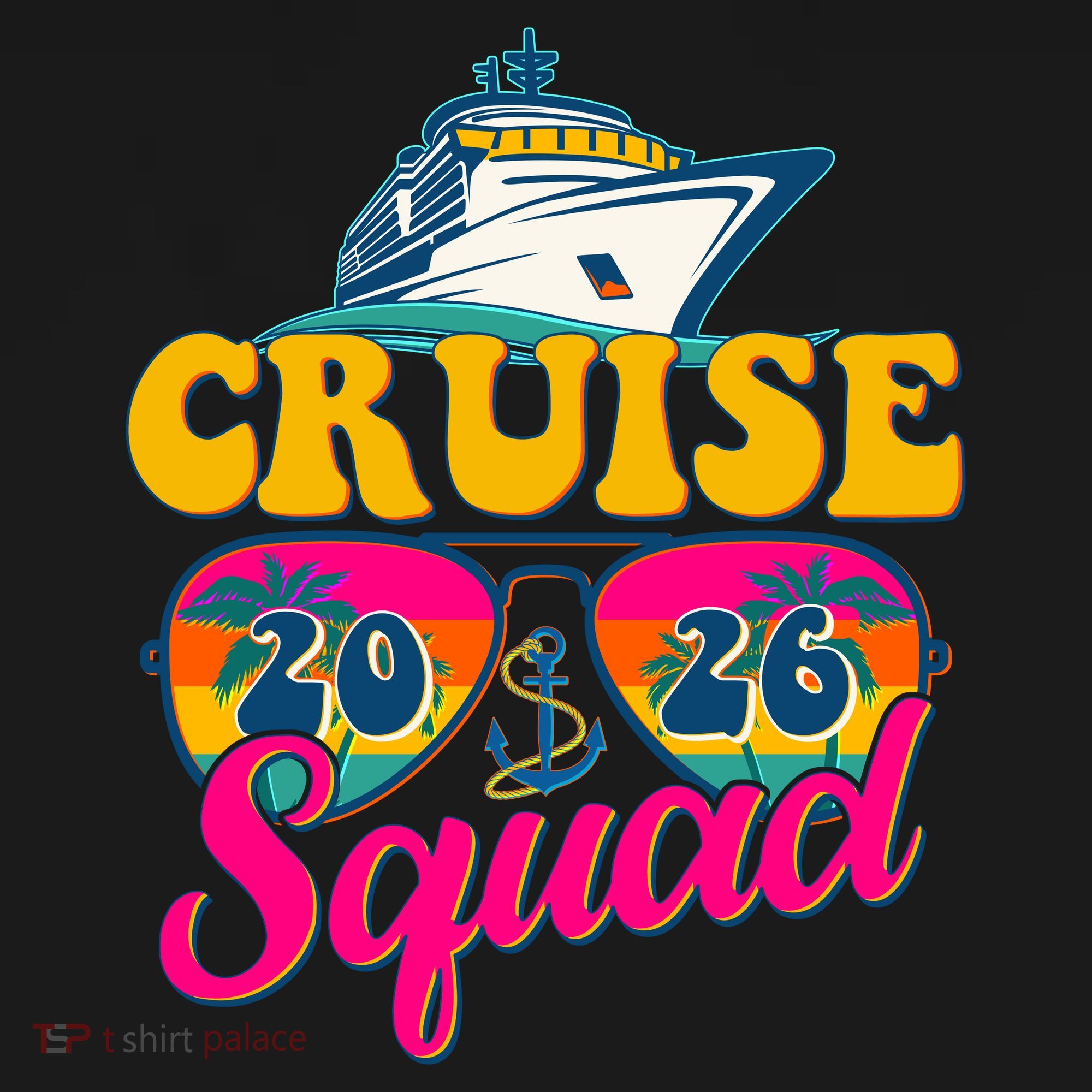 Retro Cruise Squad 2026 Vacation Polo