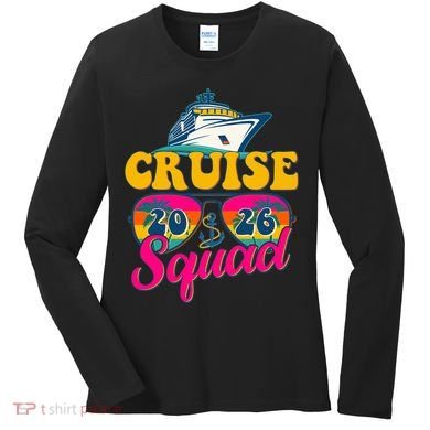 Retro Cruise Squad 2026 Vacation Women's Long Sleeve Shirt