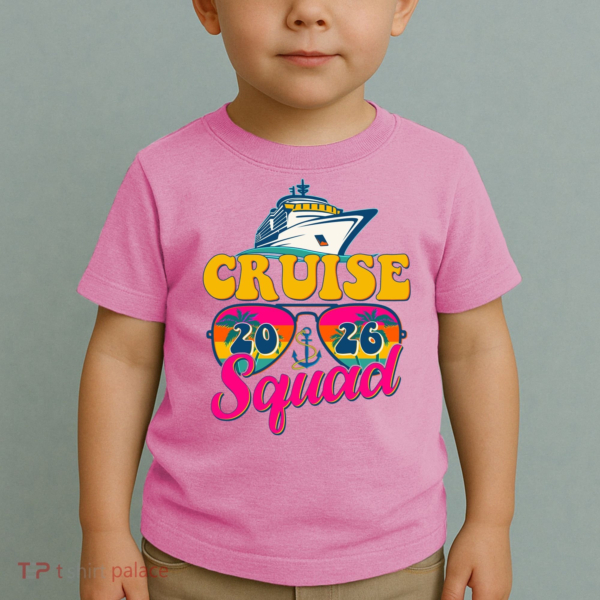 Retro Cruise Squad 2026 Vacation Toddler T-Shirt