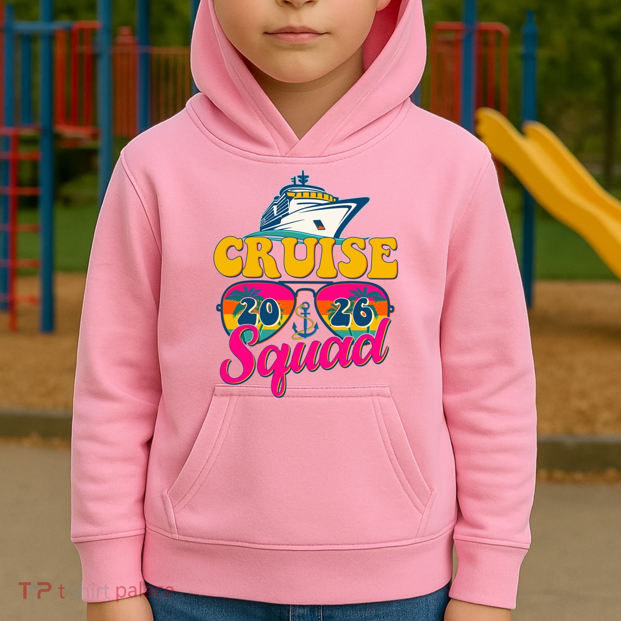 Retro Cruise Squad 2026 Vacation Kids Hoodie