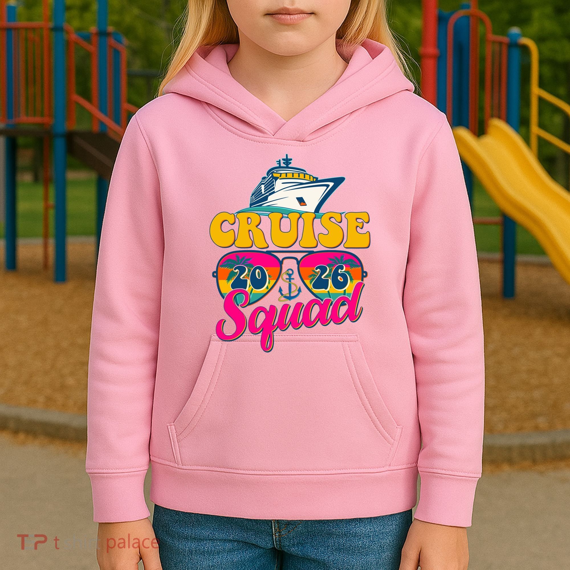 Retro Cruise Squad 2026 Vacation Kids Hoodie