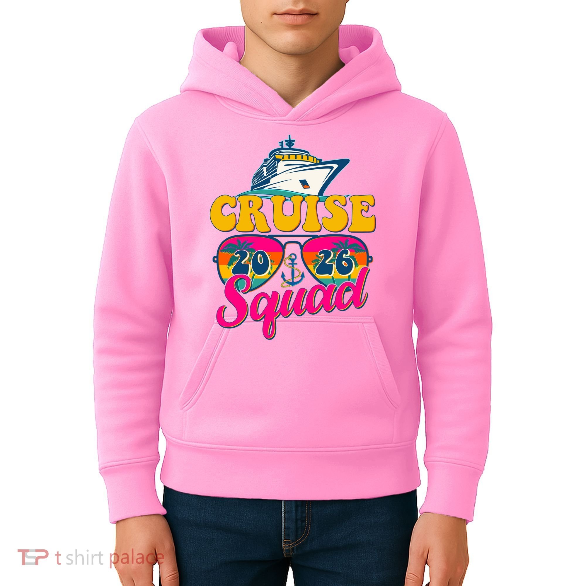 Retro Cruise Squad 2026 Vacation Kids Hoodie