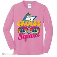 Retro Cruise Squad 2026 Vacation Kids Long Sleeve Shirt thumb 0