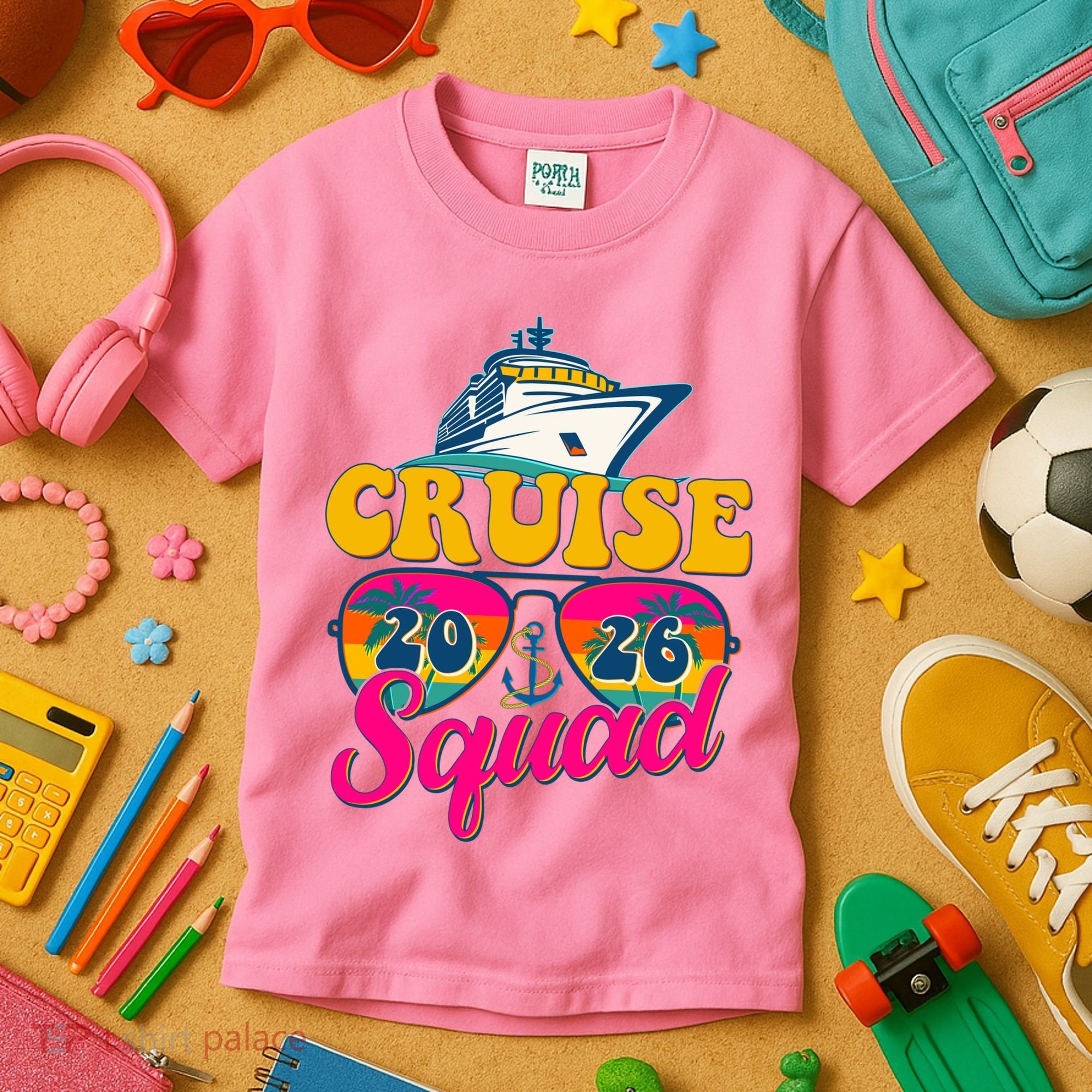 Retro Cruise Squad 2026 Vacation Kids T-Shirt