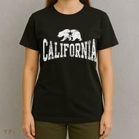 Retro California State Flag Bear Vintage Distressed Graphic T-Shirt thumb 4