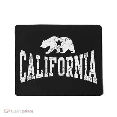 Retro California State Flag Bear Vintage Distressed Graphic Mousepad